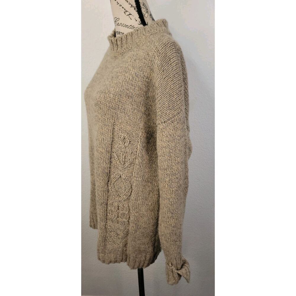 Vintage Gaeltarra Wool Sweater Sz 44" Aran Knit Irish Handloomed Fisherman - Picture 5 of 9
